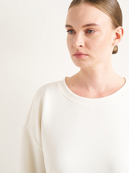 Свитшот с вышивкой в стиле кроше - G022SZ0820VOLKA Толстовка жен. (VR019, XS)