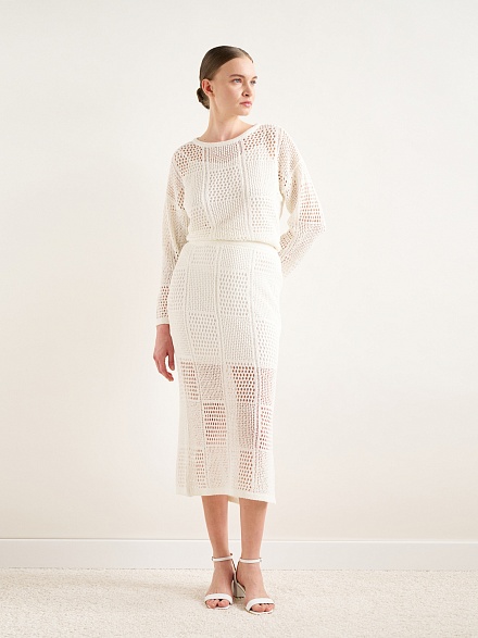 Юбка миди в сетку - G022SZ0TL0LEBRE-E Юбка жен. (VR019, S)