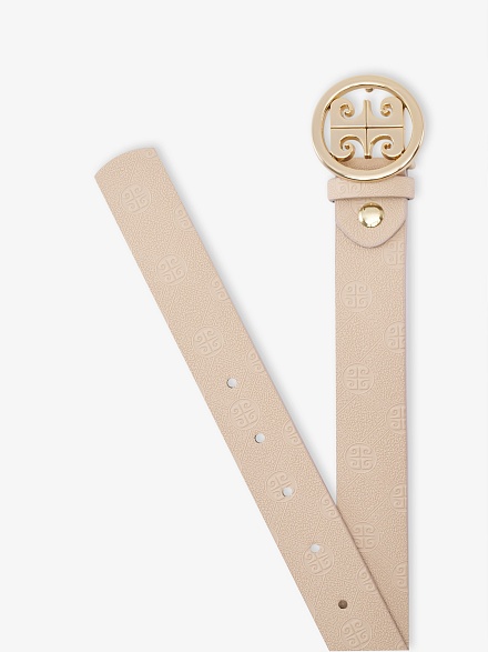 Ремень из экокожи с логотипом - A022SZ016KLSIY24_K100 Ремень жен. (VR052, 110)