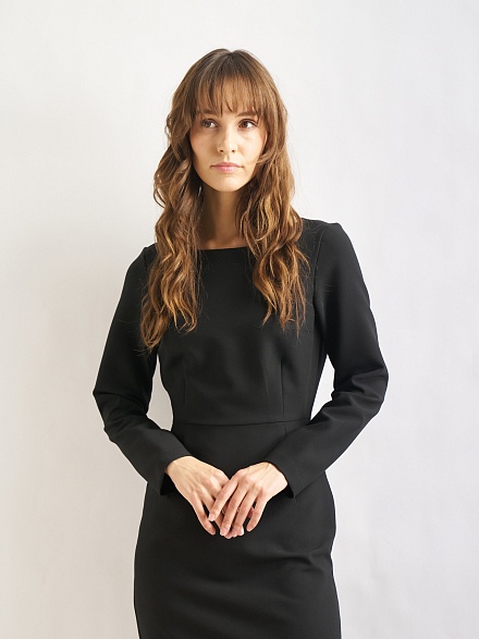 Платье миди приталенное - G022SZ0320R_NILKA Платье жен. (VR046, 34)