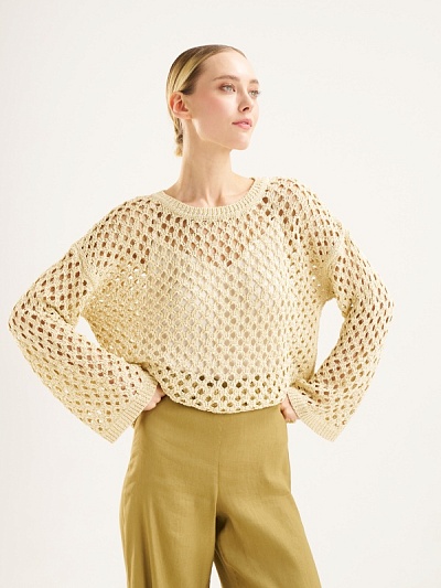 Джемпер-сетка - G022SZ0TK0REDA Кофта жен. (VR011, S)