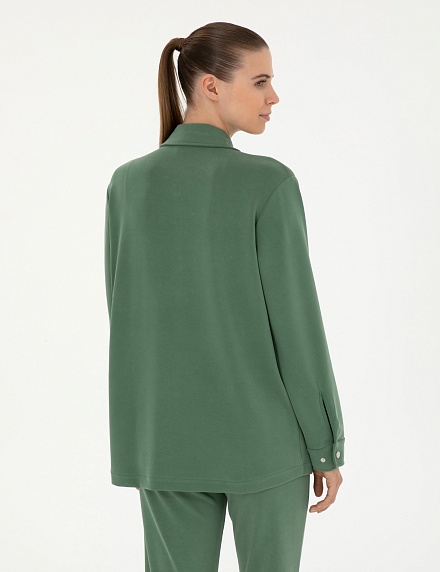 Рубашка с накладными карманами прямого кроя - G022SZ0820JUHA_C Толстовка жен. (VR054, 2XS)