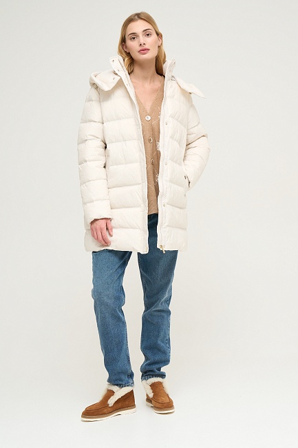 Пуховик стеганый со съемным капюшоном - G022SZ0KS0NATURAL023K-R Куртка жен. (VR049, 38)