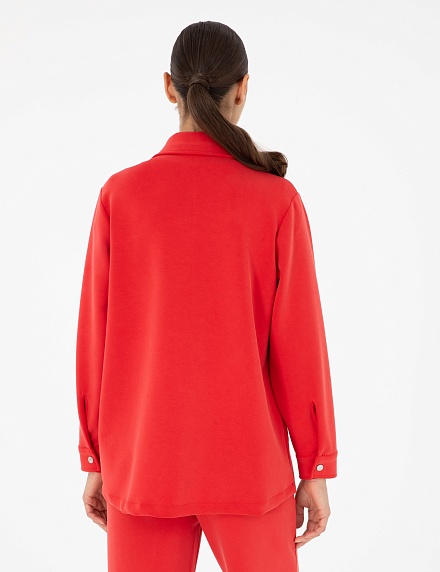 Рубашка с накладными карманами прямого кроя - G022SZ0820JUHA_C Толстовка жен. (VR030, XS)