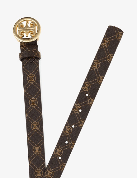 Ремень из экокожи с логотипом - A022SZ016KLSIY24_K77 Ремень жен. (VR029, 90)