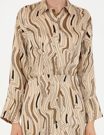 Платье - рубашка с принтом - G022SZ0320INARVA Платье жен. (VR071, 34)