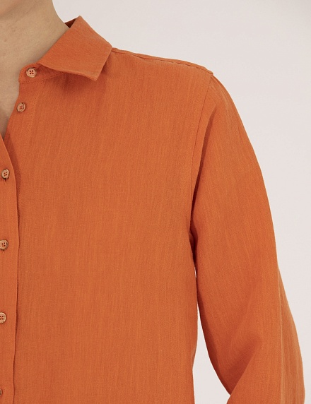 Рубашка из смеси льна и хлопка оверсайз - G022SZ0040KETO Сорочка жен. (VR222, 40)