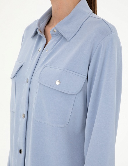 Рубашка с накладными карманами прямого кроя - G022SZ0820JUHA_C Толстовка жен. (VR249, L)