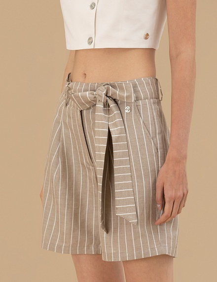 Шорты-бермуды с добавлением льна - 