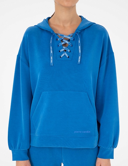 Худи со шнуровкой на капюшоне - 