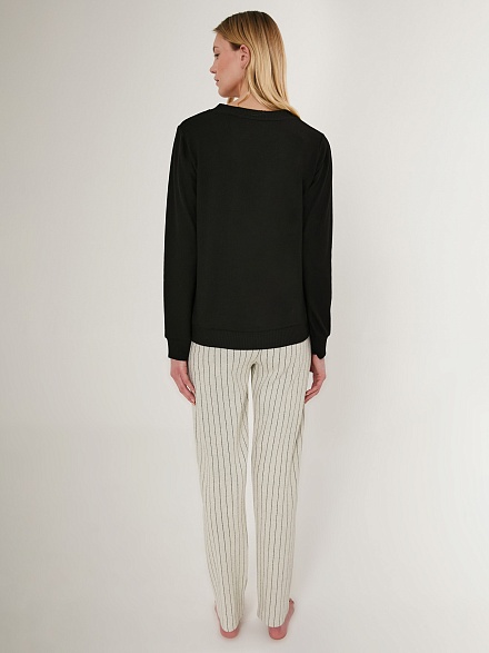 Теплая пижама со штанами и кофтой - G022SZ0HFTKMPC8757_S Костюм дом. жен. Бельевое изделие (VR046, S)