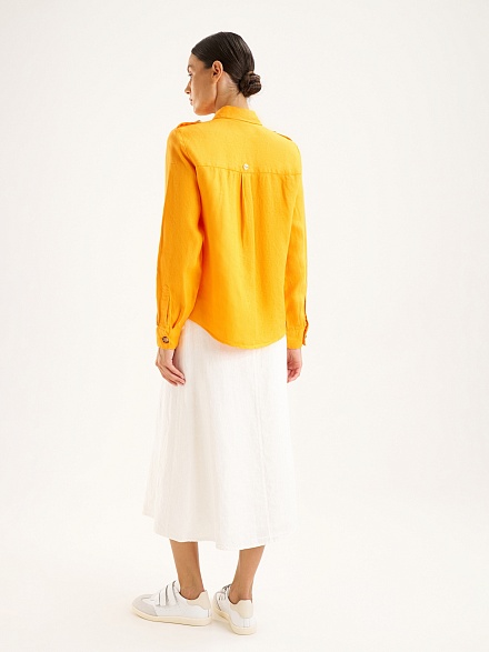 Рубашка льняная прямого кроя - G022SZ0040PEDUS_G Сорочка жен. (VR051, 36)