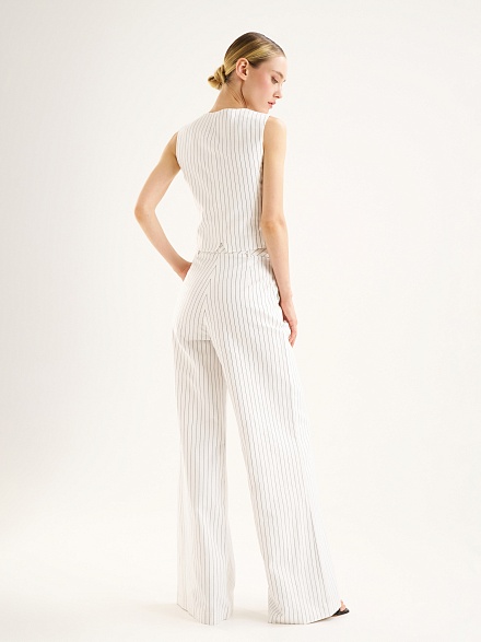 Жилет в полоску с добавлением льна - G022SZ0100ROPELA_Y Жилет жен. (VR019, 38)