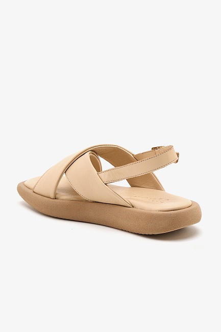 Босоножки кожаные с перекрестными ремешками - S072SZ0330Y23MEDUSA-SAND Обувь жен. (VR011, 37)