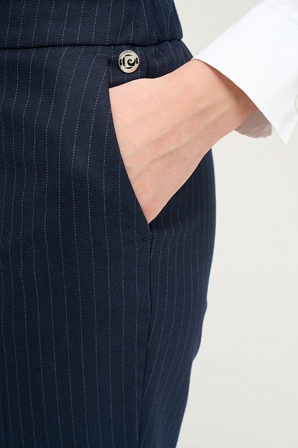 Брюки в полоску укороченные зауженные - P022SZ0030P_P_PERSON_R Брюки жен. (VR033, 34)