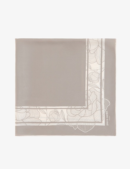 Платок шелковый с узором - A022SZ09393NOVOSTI Шарф жен. (VR052)