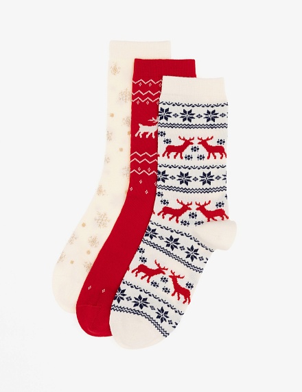 Носки высокие новогодние - A022SZ013SKTSK24YILBASI3LUSKT Носки жен. (VR030, 36_40)