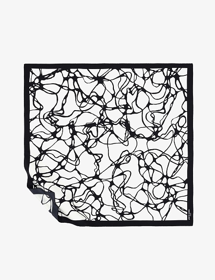 Платок шелковый с узором - A022SZ09393OSHOROV Шарф жен. (VR046)