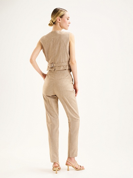 Жилет классический с добавлением льна - G022SZ0100Y_GRATA_R Жилет жен. (VR015, 36)