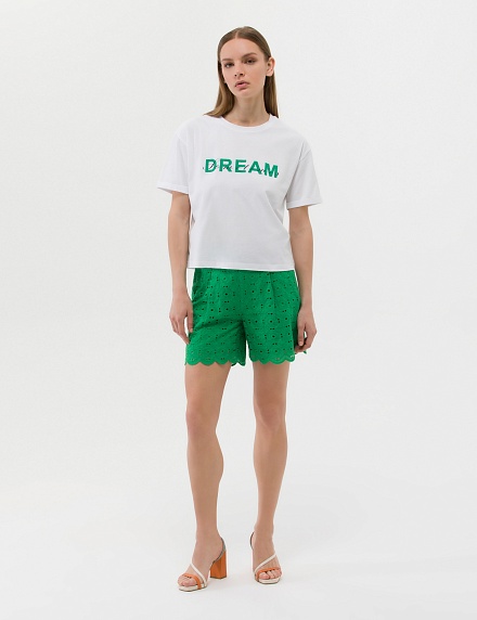 Шорты из перфорированного хлопка - G022SZ0310SAJE-S Бермуды жен. (VR055, 42)