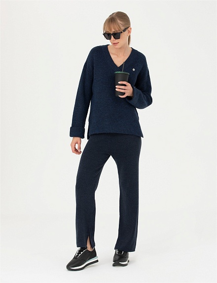 Свитер с V-образным вырезом - G022SZ0TK0LUTE Кофта жен. (VR033, M)