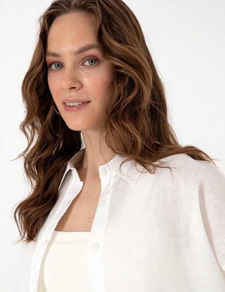 Рубашка льняная оверсайз - G022SZ0040KETO_G Сорочка жен. (VR013, 34)