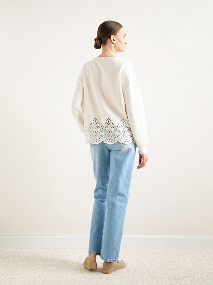 Свитшот с ажурной вышивкой - G022SZ0820VOLKA Толстовка жен. (VR019, XS)