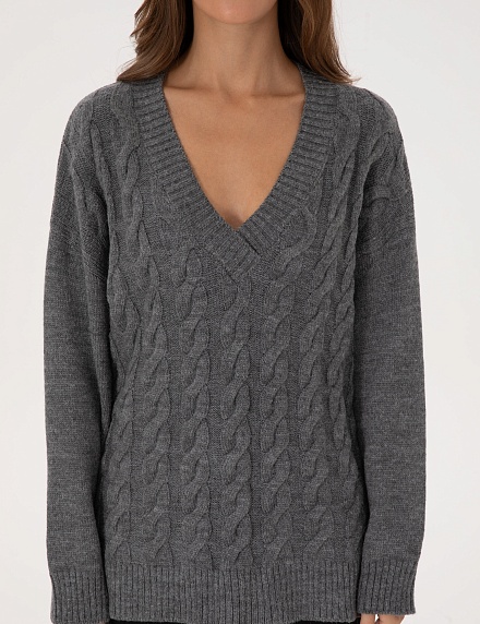 Свитер c V-образным вырезом - G022SZ0TK0CACIS Кофта жен. (VR086, M)