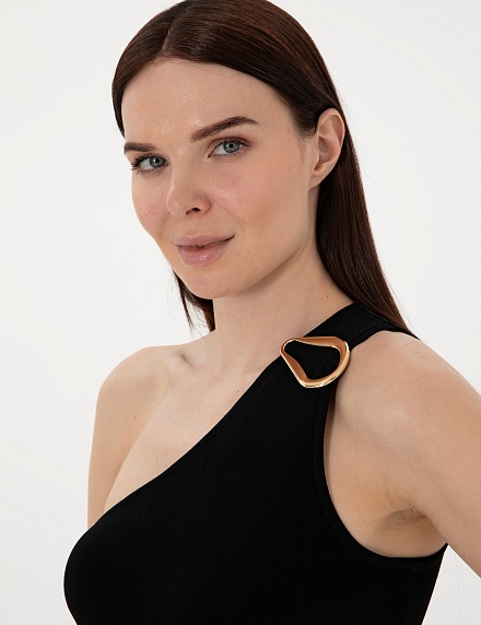 Топ на одно плечо с декоративной деталью - G022SZ0TK0KARPA Кофта жен. (VR046, XS)
