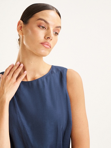 Платье миди со сборкой - G022SZ0320NATE Платье жен. (VR033, 34)