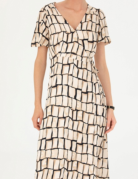 Платье миди на запах из вискозы - G022SZ0320VALER Платье жен. (VR046, 32)