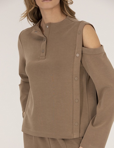 Толстовка с открытым плечом - G022SZ0820ROTHER-S Толстовка жен. (VR153, L)