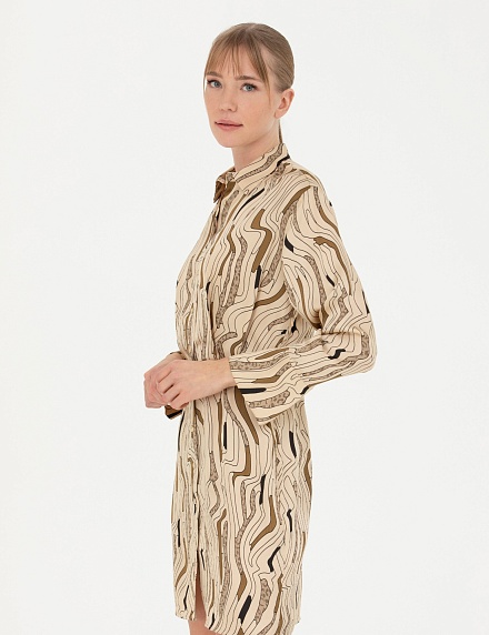 Платье - рубашка с принтом - G022SZ0320INARVA Платье жен. (VR071, 34)