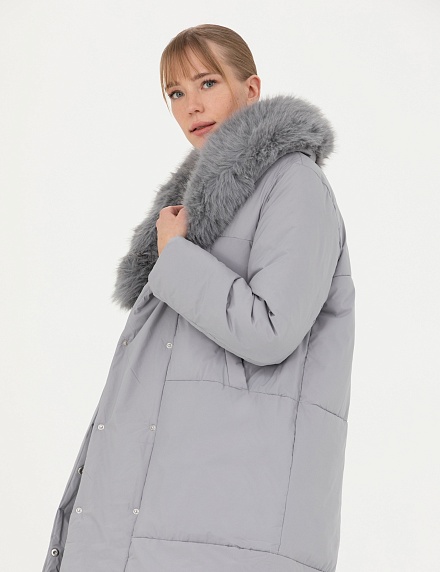 Пуховик с меховым воротником - G022SZ0KS0MORGAN Куртка жен. (VR024, 38)