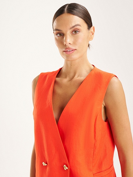 Жилет льняной удлиненный - G022SZ0100ALTER_Y Жилет жен. (VR030, 36)