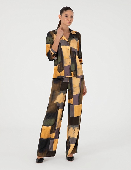 Брюки широкие с вискозой - 