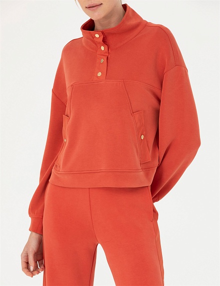 Толстовка с воротником на кнопках - 