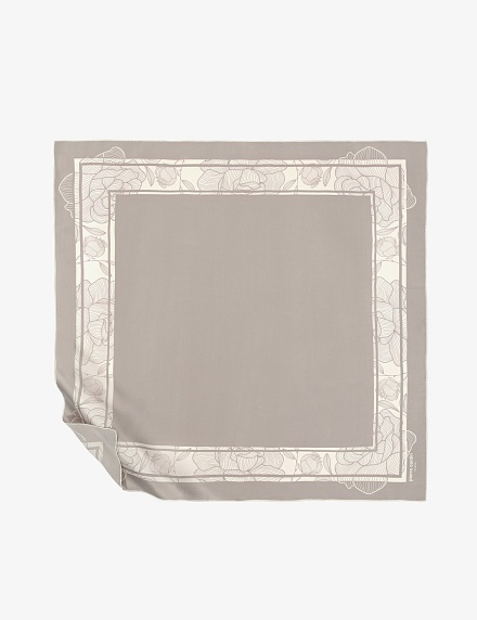 Платок шелковый с узором - A022SZ09393NOVOSTI Шарф жен. (VR052)