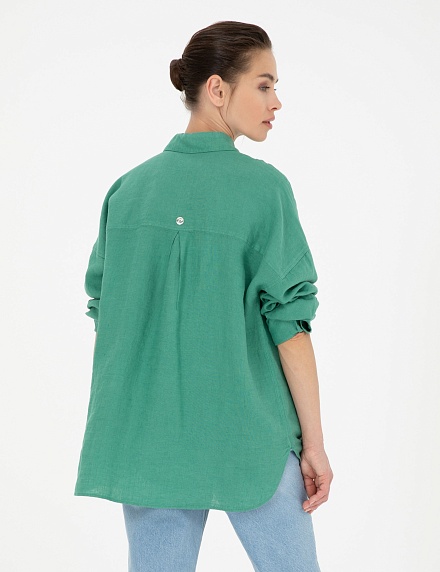 Рубашка из смеси льна и хлопка оверсайз - G022SZ0040KETO Сорочка жен. (VR054, 36)