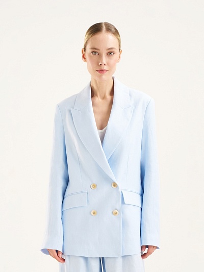 Пиджак двубортный льняной - G022SZ0020MATHI_C Пиджак жен. (VR003, 32)