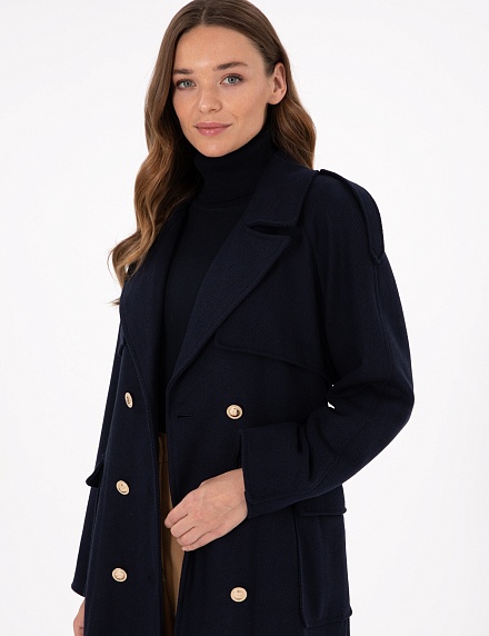 Пальто двубортное с добавлением шерсти - G022SZ0KS0METAS Куртка жен. (VR033, 40)