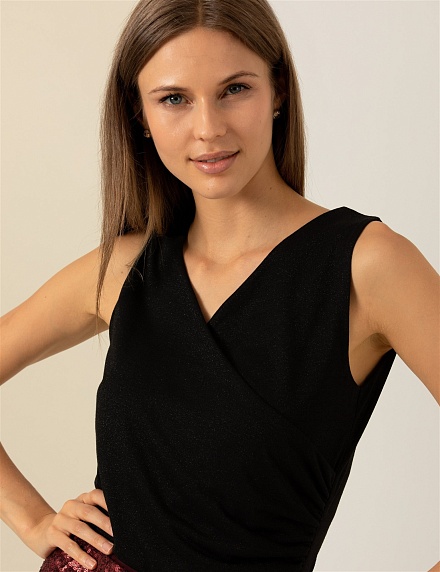 Топ с V-образным вырезом - G022SZ0110YALE Футболка жен. (VR046, XL)