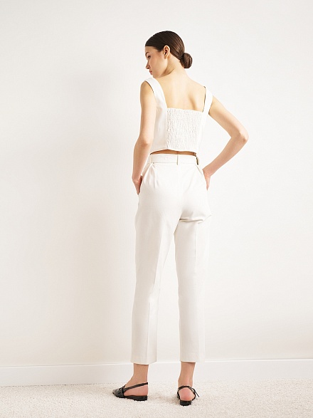 Брюки из смеси хлопка и лиоцелла укороченные - G022SZ0030P-KUBA-R Брюки жен. (VR019, 36)