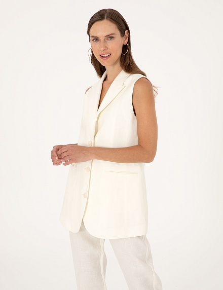 Жилет льняной удлиненный - G022SZ0100LATOM_Y Жилет жен. (VR019, 32)