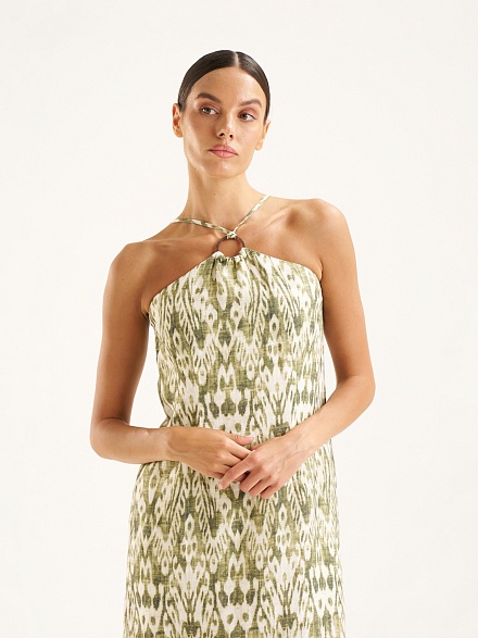 Платье макси льняное с принтом - G022SZ0320LUCIT_EL Платье жен. (VR027, 34)