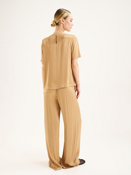 Блузка с коротким рукавом прямого кроя - G022SZ0040YUNA_B Сорочка жен. (VR029, 34)