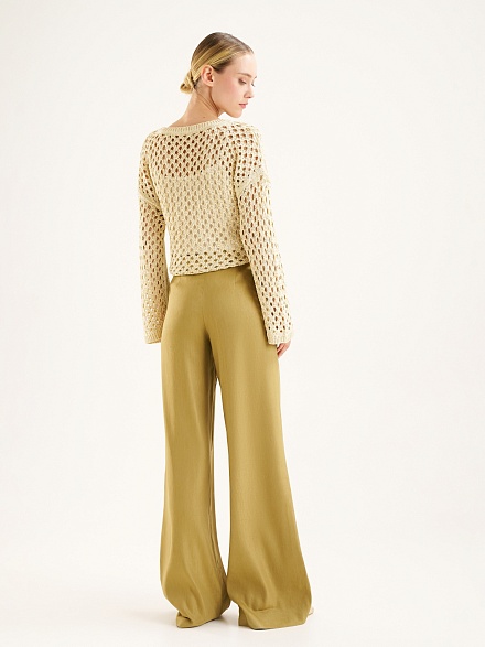 Брюки с добавлением льна прямые - G022SZ0030P-KUBAS Брюки жен. (VR235, 34)