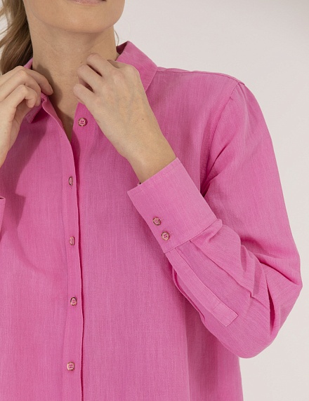 Рубашка из смеси льна и хлопка оверсайз - G022SZ0040KETO Сорочка жен. (VR167, 36)