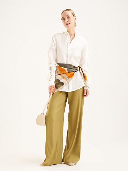 Рубашка льняная оверсайз - G022SZ0040MUSO_G Сорочка жен. (VR013, 36)