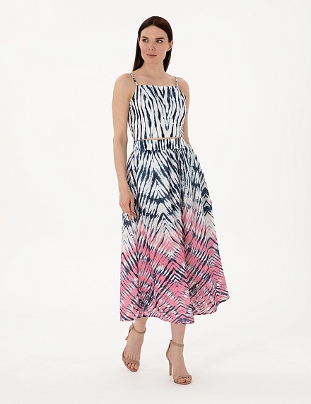 Юбка миди с принтом - 